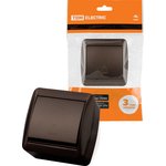 SQ1818-0216, Bell button for open installation IP44 6A chocolate "Seliger" TDM ...