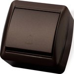 SQ1818-0216, Bell button for open installation IP44 6A chocolate "Seliger" TDM ...