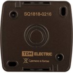 SQ1818-0216, Bell button for open installation IP44 6A chocolate "Seliger" TDM ...