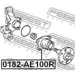 0182-AE100R, к-кт подшипника ступ. зад.!\ Toyota Corolla 92-00