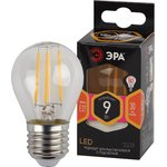 Лампочка светодиодная ЭРА F-LED P45-9w-827-E14 E14 / Е14 9Вт филамент шар теплый ...