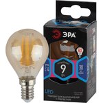 Лампочка светодиодная ЭРА F-LED P45-9W-840-E14 gold E14 / Е14 9Вт филамент шар ...