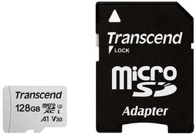 Фото 1/10 Флеш карта Transcend Micro SecureDigital 128Gb MicroSDXC Class 10 UHS-I U3, SD adapter}(TS128GUSD300S-A)