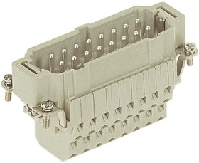 Фото 1/2 09330162672, Heavy Duty Power Connector Insert, 16A, Male, HAN ESS Series, 16 Contacts