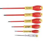 0-65-443 Pozidriv; Slotted Insulated Screwdriver Set, 6-Piece