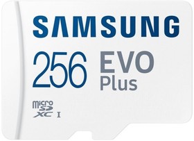 Фото 1/4 Флеш карта microSDXC 256GB Samsung EVO Plus Memory Card Samsung MB-MC256KA UHS-I U1 Class 10, Adapter, 130 MB/s, 10000 циклов, - 25°C to 85°