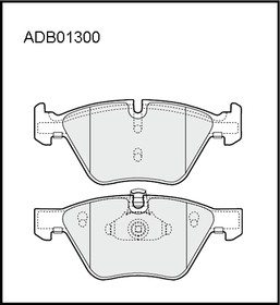 ADB01300, ADB01300_колодки дисковые передние! с антискрип. пл.\ BMW E81/82/87/88/90/92 2.0-3.0i/2.0D 04