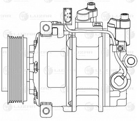 Фото 1/10 LCAC1855, Компрессор VW TOUREG (02-)/AUDI Q7 (06-) 3.0TDi
