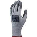 SHO5464, Duracoil Grey HPPE, Polyester Cut Resistant Work Gloves, Size 9, XL, Polyurethane Coating