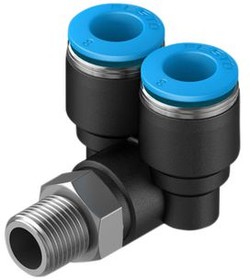 QSYL-1/8-8, Push-In Y-Fitting, 47.7mm, Compressed Air, QS