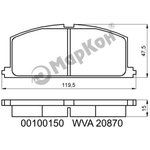 00100150, Колодки тормозные дисковые