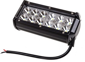 Фото 1/4 Прямоугольная светодиодная фара OFF ROAD 12V/24V 36W 6000K 12 диодов дальний свет S08401022