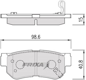 FPHXGR, Колодки тормозные HYUNDAI Sonata 5,Getz,Tucson (04-) KIA Sportage (04-) задние (4шт.) FRIXA