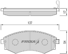 FPH02, Колодки тормозные HYUNDAI Elantra, Lantra (91-) (1.8) передние (4шт.) FRIXA