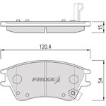 FPHXDF, Колодки тормозные HYUNDAI Elantra XD (1.5) (00-) передние (4шт.) HANKOOK FRIXA