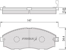 FPH09, Колодки тормозные HYUNDAI Starex H-1 (-02) передние (4шт.) FRIXA