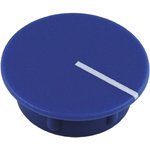 C211 BLUE, 21mm Blue Potentiometer Knob Cap, C211 BLUE