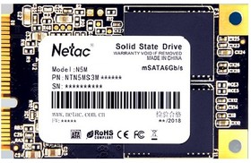Фото 1/3 SSD mSATA Netac 2.0Tb N5M Series  NT01N5M-002T-M3X  Retail (SATA3, up to 560/520MBs, 3D NAND, 1120TBW)