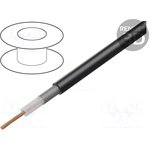 9174 BK005, Провод: коаксиальный; RG174/U; многопров; Cu; 26AWG; ПВХ; черный