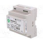 DIN60W12, Power supply: switched-mode; 60W; 12VDC; for DIN rail mounting