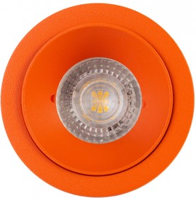 Фото 1/3 Denkirs DK2026-OR Встраиваемый светильник, IP 20, 50 Вт, GU10, оранжевый, алюминий