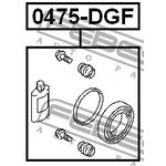 0475-DGF, ремкомплект суппорта заднего!\ Mitsubishi Carisma DA 95-03