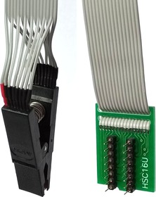 Фото 1/2 DIP16-SOIC16 TEST CLIP, Адаптер для внутрисхемного программирования микросхем памяти и микроконтроллеров в корпусе SOIC16