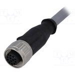 21348500C79010, Sensor Cables / Actuator Cables M12A 12PIN 12POLE FML STRT 1.0M PVC