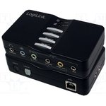 UA0099, Компьютерная плата: звуковая, Jack 3,5 мм, stereo 7.1, USB 2.0