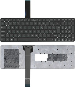 Клавиатура для ноутбука Asus K55 черная без рамки (вертикальный Enter)