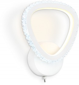 Ambrella Настенный светодиодный светильник с выключателем на корпусе FA9557 WH белый 20W 6400K/3000K 220*250*70