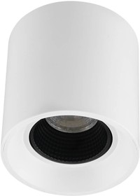 Denkirs DK3090-WH+BK Светильник накладной IP 20, 10 Вт, GU5.3, LED, белый/черный, пластик