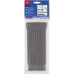 130-00006 TEXTIE 1M-PA66/PP-GY, Cable Tie, Hook and Loop, 1m x 12.5 mm ...