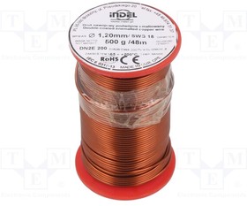 DN2E1,20-500G, Coil wire; double coated enamelled; 1.2mm; 0.5kg; -65?200°C