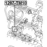 1287-TM10, Ролик натяжителя TOYOTA HARRIER/HYBRID ASU6#,AVU65,ZSU6# ...