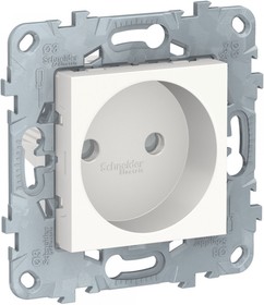 Фото 1/2 Schneider Electric Unica New Бел Розетка б/з со шторками, винт. зажим, 16А, 250В