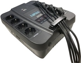 Фото 1/10 Powercom SPD-550U LCD USB, ИБП SPD-550U LCD, линейно-интерактивный, цифровой дисплей, 550 ВA, 330 Вт, 4 евророзетки с резервным питанием, 4