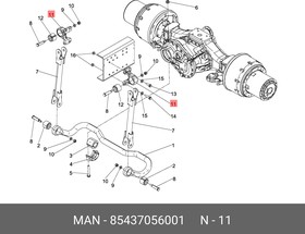 85437056001, Кронштейн подшипника MAN
