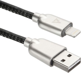 Фото 1/4 Кабели USB ACD USB кабель ACD-Allure Lightning ; USB-A Кожа, 1м, черный (ACD-U926-P5B)