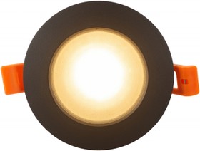 Фото 1/5 Denkirs DK3016-BK Встраиваемый светильник влагозащ., IP 65, 50 Вт, GU10, черный, алюминий