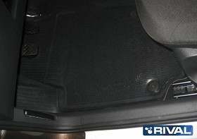 Фото 1/8 15804003, Комплект автомобильных ковриков в салон Volkswagen Polo V седан 2010-2020, полиуретан, с крепежом, 5