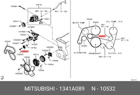 1341A089, Ролик натяжителя ремня агрегатов – купить оптом и в розницу