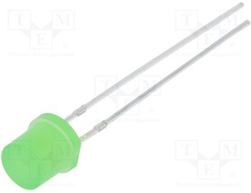 OSG5TA57E4A, LED; 5mm; green; 330mcd; 140°; Front: flat; 2.9?3.6V; -30?85°C