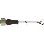 7000-12221-2140500, Straight Female 4 way M12 to Connector & Cable, 5m
