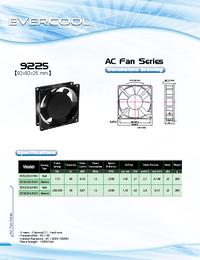EC9225A2HBT, Вентилятор 220В, 92х92х25мм , подш. качения, 2500 об/мин ...