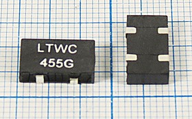 Пьезокерамический полосовой SMD фильтр 455кГц с полосой пропускания 9кГц; №пкер ф 455 \пол\ 9,0/6\LTWC\4C(2C+ 2C)\LTWC455G\\SDE