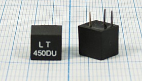 Пьезокерамический полосовой фильтр 450кГц с полосой пропускания 20кГц; №пкер ф 450 \пол\ 20/6\SFPL\3P(2P+ 1P)\LT450DU\\