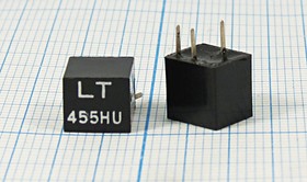 Пьезокерамический полосовой фильтр 455кГц с полосой пропускания 6кГц, аналог [CFU455H]; №пкер ф 455 \пол\ 6,0/6\CFUS\3P (2P+1P)\LT455HU