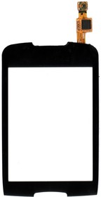 Фото 1/3 Сенсорное стекло (тачскрин) для Samsung Galaxy Mini GT-S5570 черное