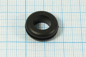 Фото 1/2 Изоляционная втулка проходная 9,5x6,8x1,6x12/17, материал резина, черный, GM4